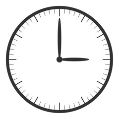 文字なしの時計3時00分（正面）-0-6