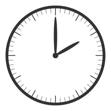文字なしの時計2時00分（正面）-0-6