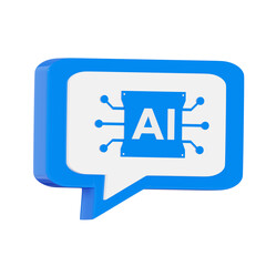 Chat Artificial Intelligence 3D Illustration 