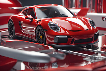 Obraz premium red sports car