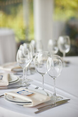 table set for a dinner