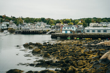 Rockport, Massachusetts, USA - August 2022. small fishing village on Cape Ann, New England