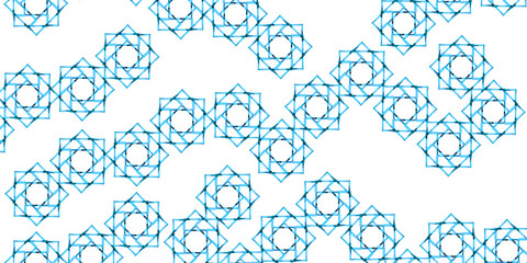 Modern futuristic geometric shapes pattern design background with blue octagons 