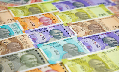 Indian banknotes - obrazy, fototapety, plakaty
