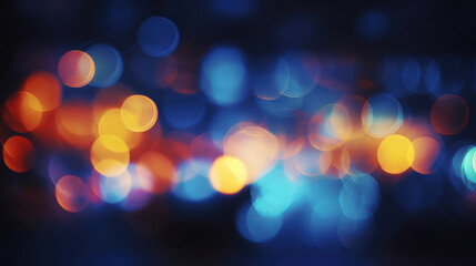 Colorful defocused bokeh lights in blur night background