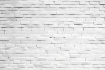 Fototapeta premium Texture white brick wall background, Generative AI
