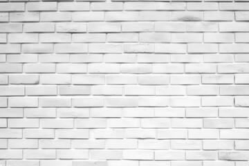 Texture white brick wall background, Generative AI