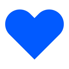 単体の青色ハート（正面）_1