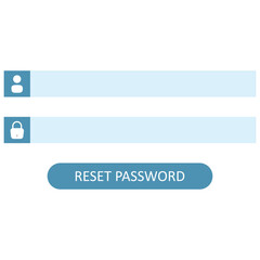 Login template. Password and user login.