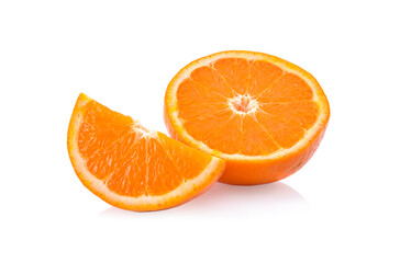 Orange fruit isolated on white background