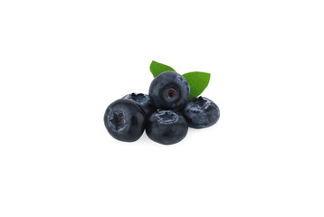 Blueberries isolated on white background