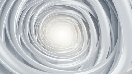 Digital light background of many white rotating rings and forming a frame in the center