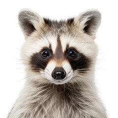 Obraz premium raccoon looking isolated on white