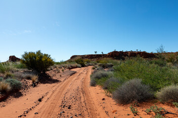 Sandy desert track in the Australian Outback