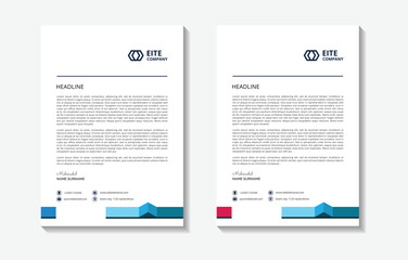 Obraz premium Creative and Clean Letterhead. Corporate modern Letterhead design.