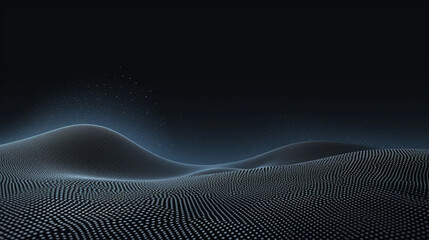 Dynamic wireframe particle landscape background