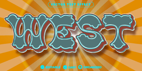 West Text Effect,Fully Editable Font Text Effect