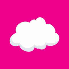 Cloud. Abstract white cloudy isolated on pink background