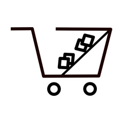 Shopping cart line icon.