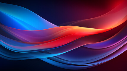 Fototapeta premium abstract wave background with modern style design, dark theme desktop wallpaper. Generative Ai