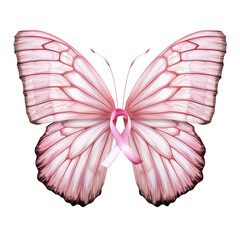 Watercolor Breast Cancer Awareness Month Pink Week October (AI Generated)