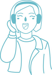 keeps eyes closed hand on face has fun listens music
