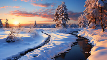 photo of a beautiful winter landscape