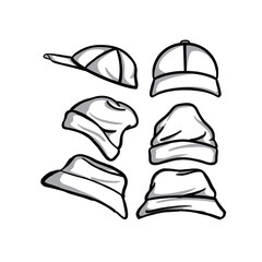 color editable hat drawing illustration