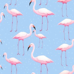 Obraz premium Watercolor Breast Cancer Awareness Month Pink Week October Seamless Patterns (AI Generated)