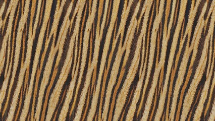 3D illustration, 3D rendering close-up 8K texture of Tiger skin Seamless texture background backdrop
