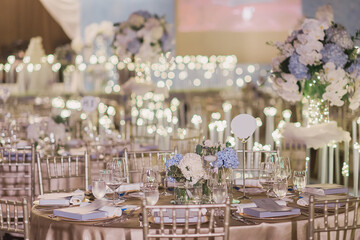 beautiful luxury wedding event colourful flower flora decoration concept and romantic lighting sculpture for outdoor garden rom solemnisation and hotel fine dining