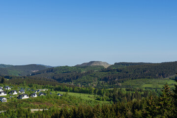 View to the german city called Winterberg at summer time