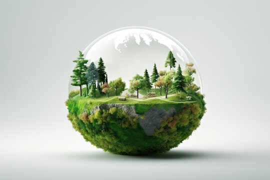 World environment and earth day concept, Sustainable Energy for save green world, Nature and ecosystem friendly environment