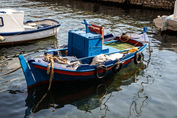 Fisherman boat near coast of Gallipoli, south Italy