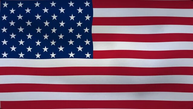 Animation of a wavy USA flag. National, patriotic or symbolic motion graphics