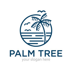 Palm Tree Logo Design Illustration