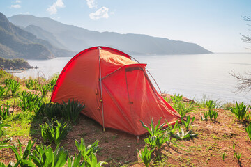 Pitch your tent on the golden sandy beaches and wake up to the soothing sounds of waves crashing against the shore.