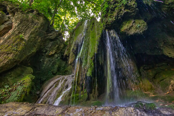 Fototapeta premium Waterfall in Eastern Serbia with tufa limestones