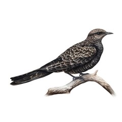 Fototapeta premium Antillean nighthawk bird isolated on white. Generative AI
