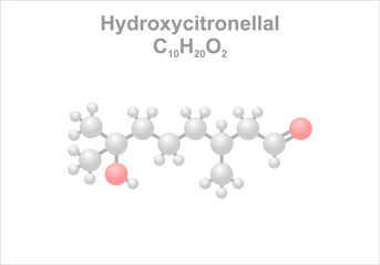 Hydroxycitronellal. Simplified scheme of the molecule. Use in laundry detergents.