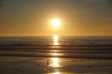 sunset on the beach