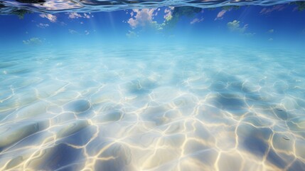 under the sea water with crystal clear waters of the sea and the lagoon