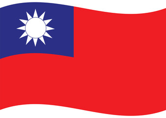 Flag of Taiwan wave. Flag of Taiwan. Taiwan flag