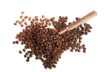 Measuring coffee spoon isolate on whie