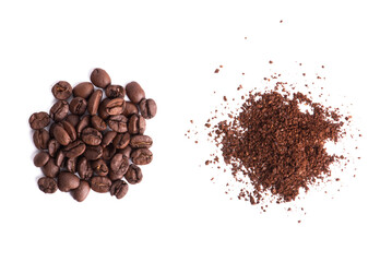 Coffee bean isolate on white