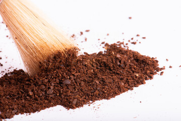 Coffee brush isolate on white