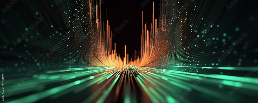 Poster abstract digital background. can be used for technological processes, neural networks and ai, digita