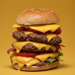 Photo an amazing delicious cheeseburger