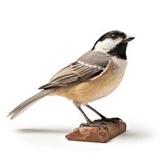 Carolina chickadee bird isolated on white. Generative AI