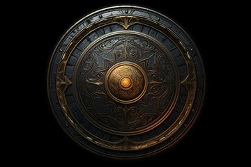 Fototapeta premium Single coin fantasy fortune. Generate Ai